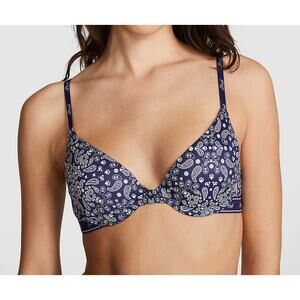 Victoria’s Secret Wear Everywhere‎ Push Up Bra 36DD NEW Bandana Print
